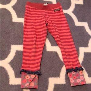 Matilda Jane striped leggings with flower detail